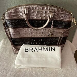 Large Brahmin Duxbury Satchel with Sleeper
